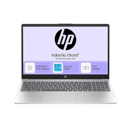 HP 15, 12th Gen Intel Core i3-1215U Laptop (8GB RAM, 512GB SSD) 15.6"/39.62cm, FHD, Win 11, MS Office 2021, Silver, 1.59Kg, Dual Speakers, FD0061TU